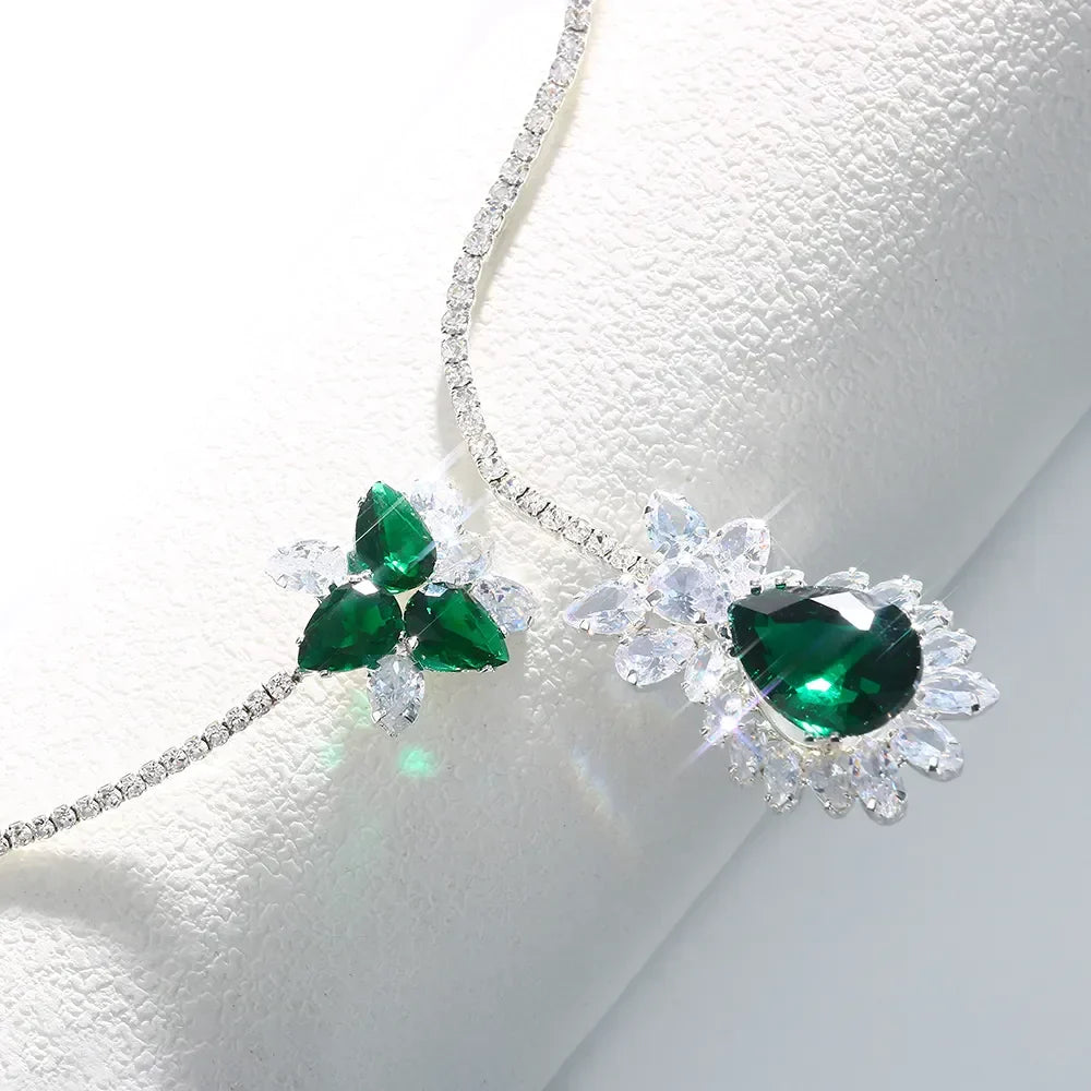 Emerald Bloom Vintage Necklace