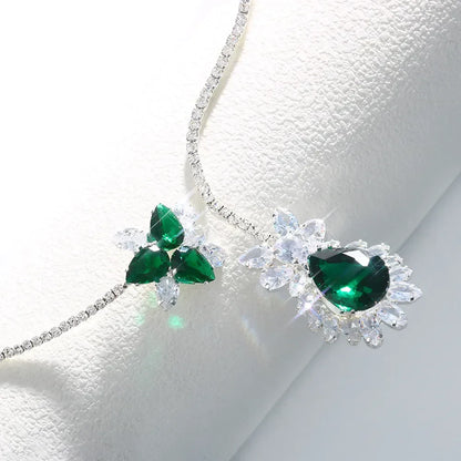 Emerald Bloom Vintage Necklace