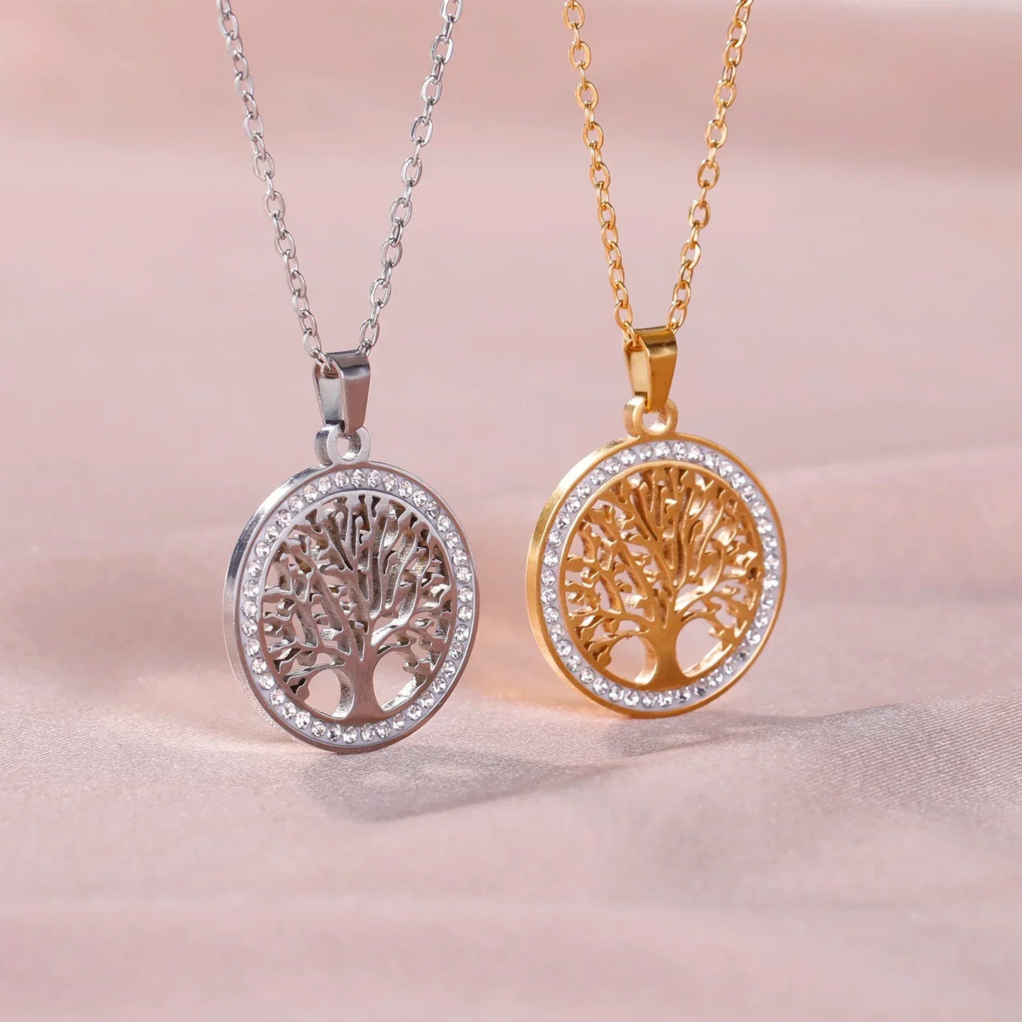 Round Luminous Tree of Life Pendant