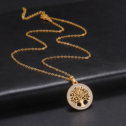 Round Luminous Tree of Life Pendant