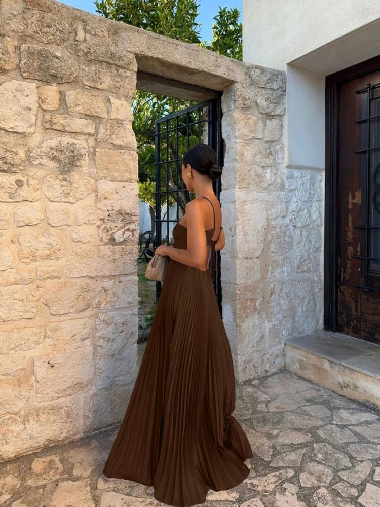 Ayelet - Abito Lungo a Pieghe, Versatile ed Elegante