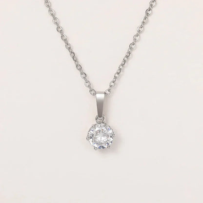 Classic Necklace with Zirconia Pendant
