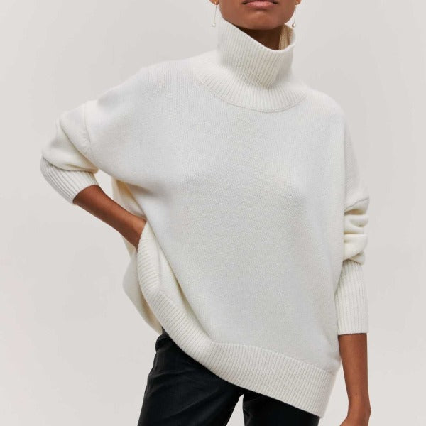 Aponi - Comodo Maglione Donna Collo Alto