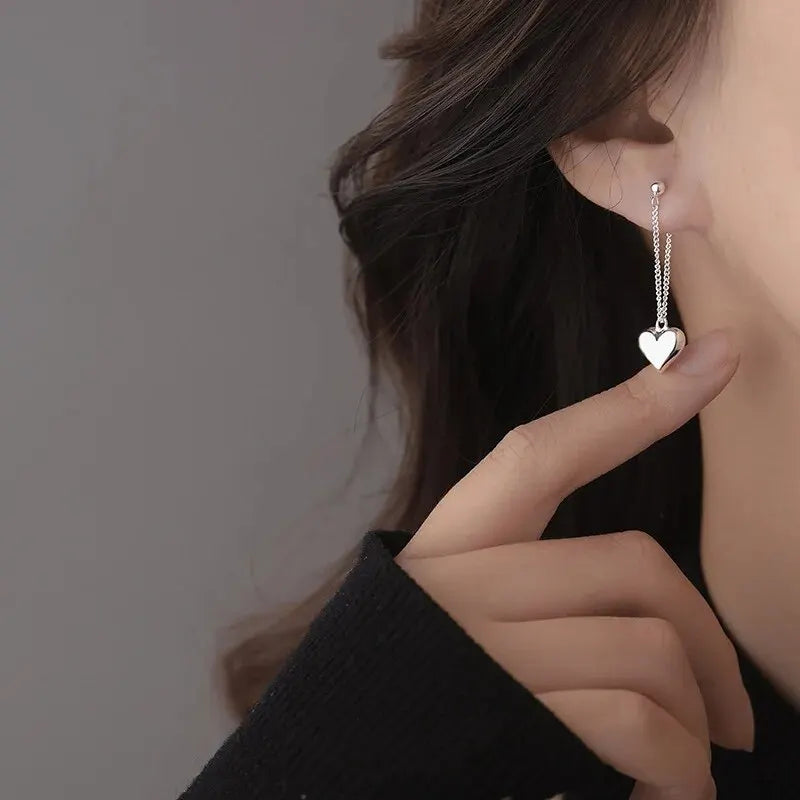 Antique Geometric Heart Hoop Earrings
