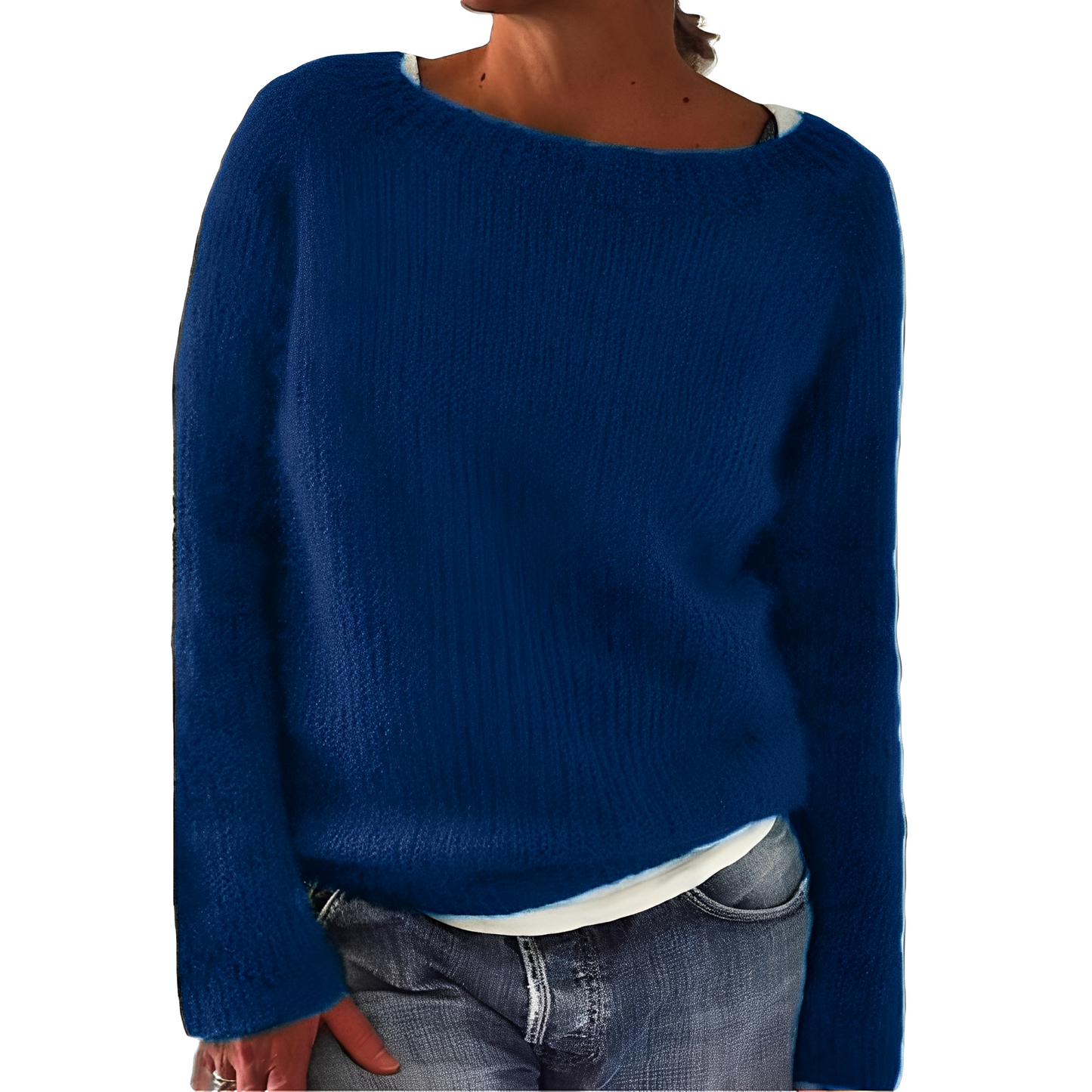 Angelia - Maglia casuale e calda in morbida maglia per donne