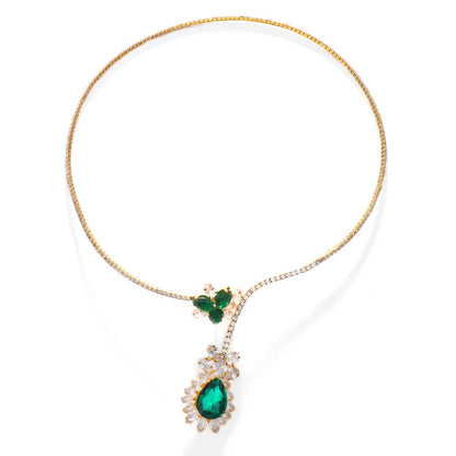 Emerald Bloom Vintage Necklace