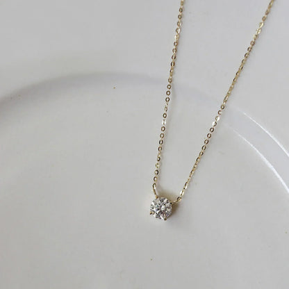 Gold-plated Necklace with Zircons
