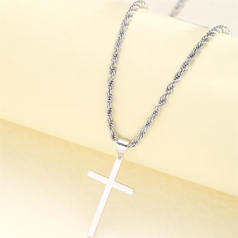 Collana a croce unisex in oro