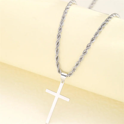 Collana a croce unisex in oro