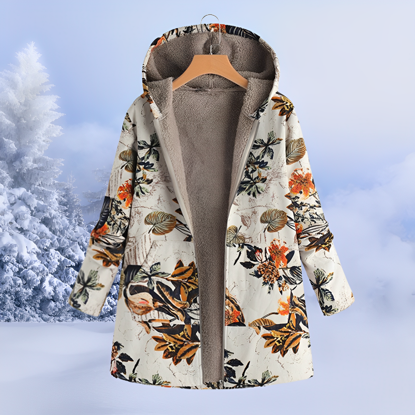 FluffCoat - Cappotto Invernale con Motivi