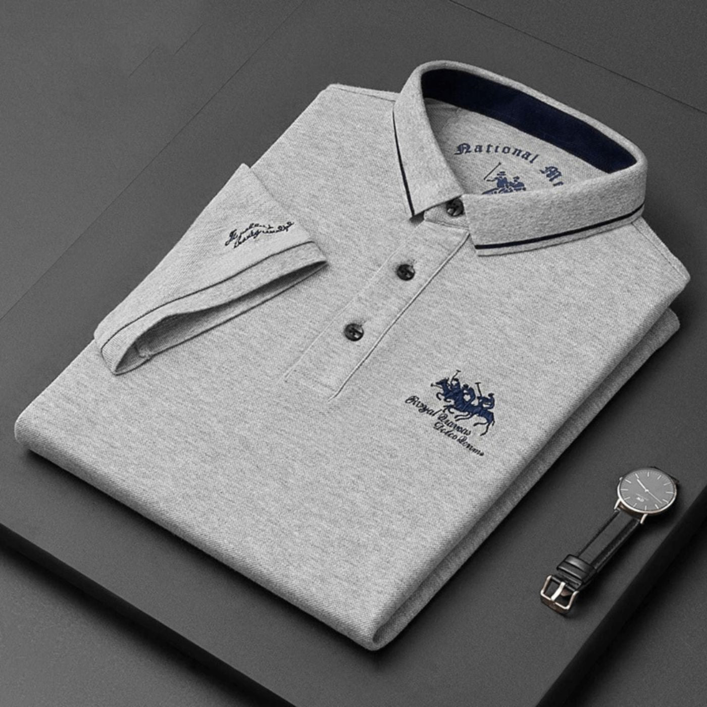 Valerio™ | Polo Uomo in Piqué con Ricamo – 1+1 in Omaggio
