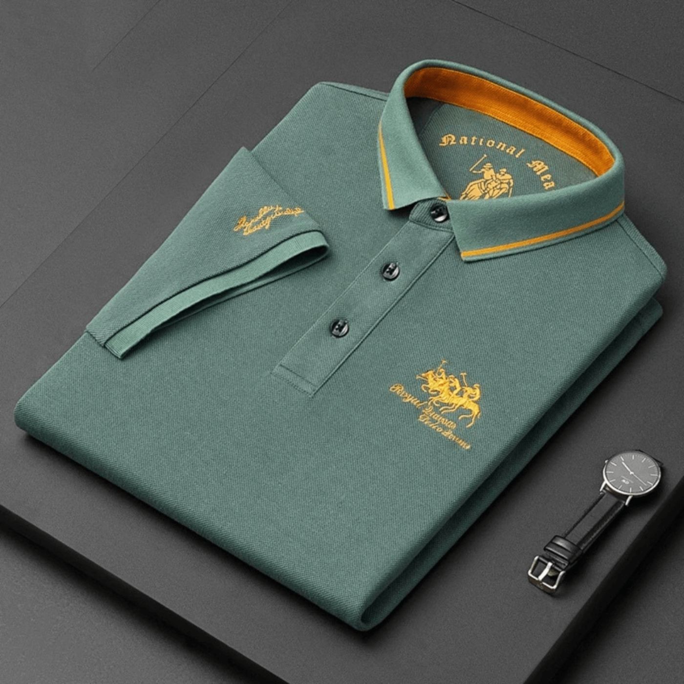 Valerio™ | Polo Uomo in Piqué con Ricamo – 1+1 in Omaggio