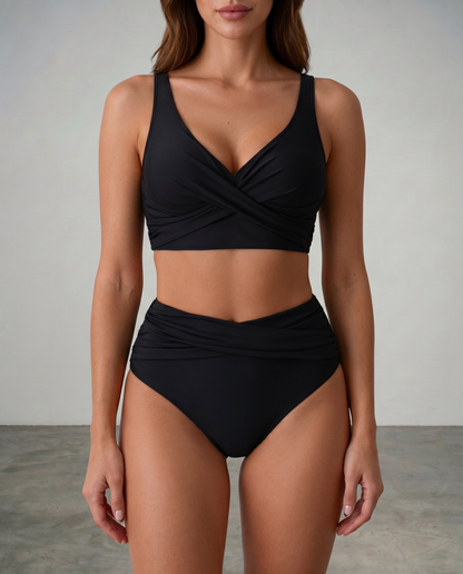 Milli Marcha | Bikini Sculpting a Vita Alta con Drappeggio Incrociato