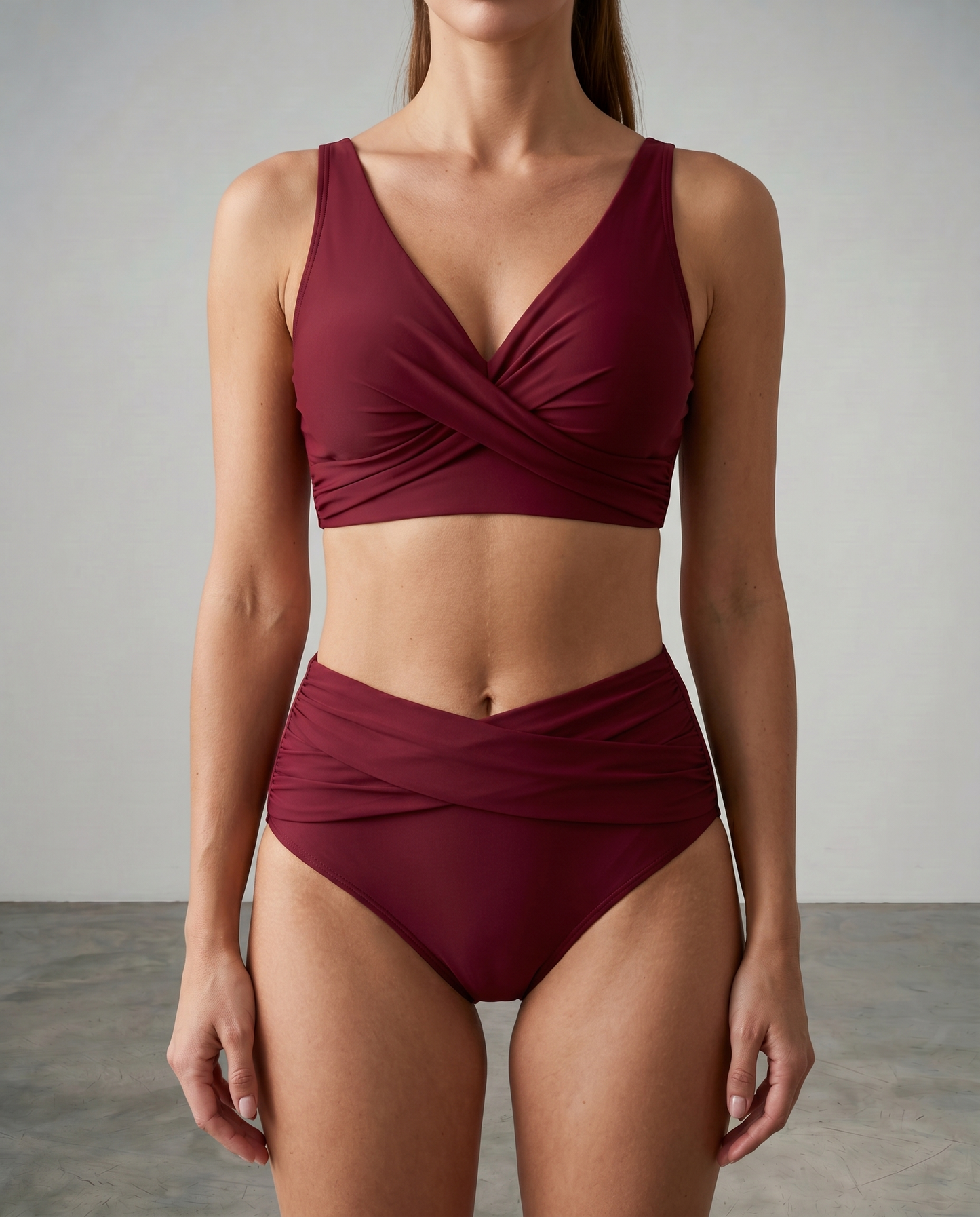 Milli Marcha | Bikini Sculpting a Vita Alta con Drappeggio Incrociato