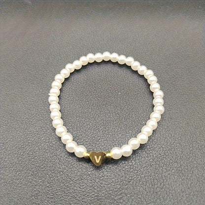 Chic Heart Initial Bracelet (A–Z)