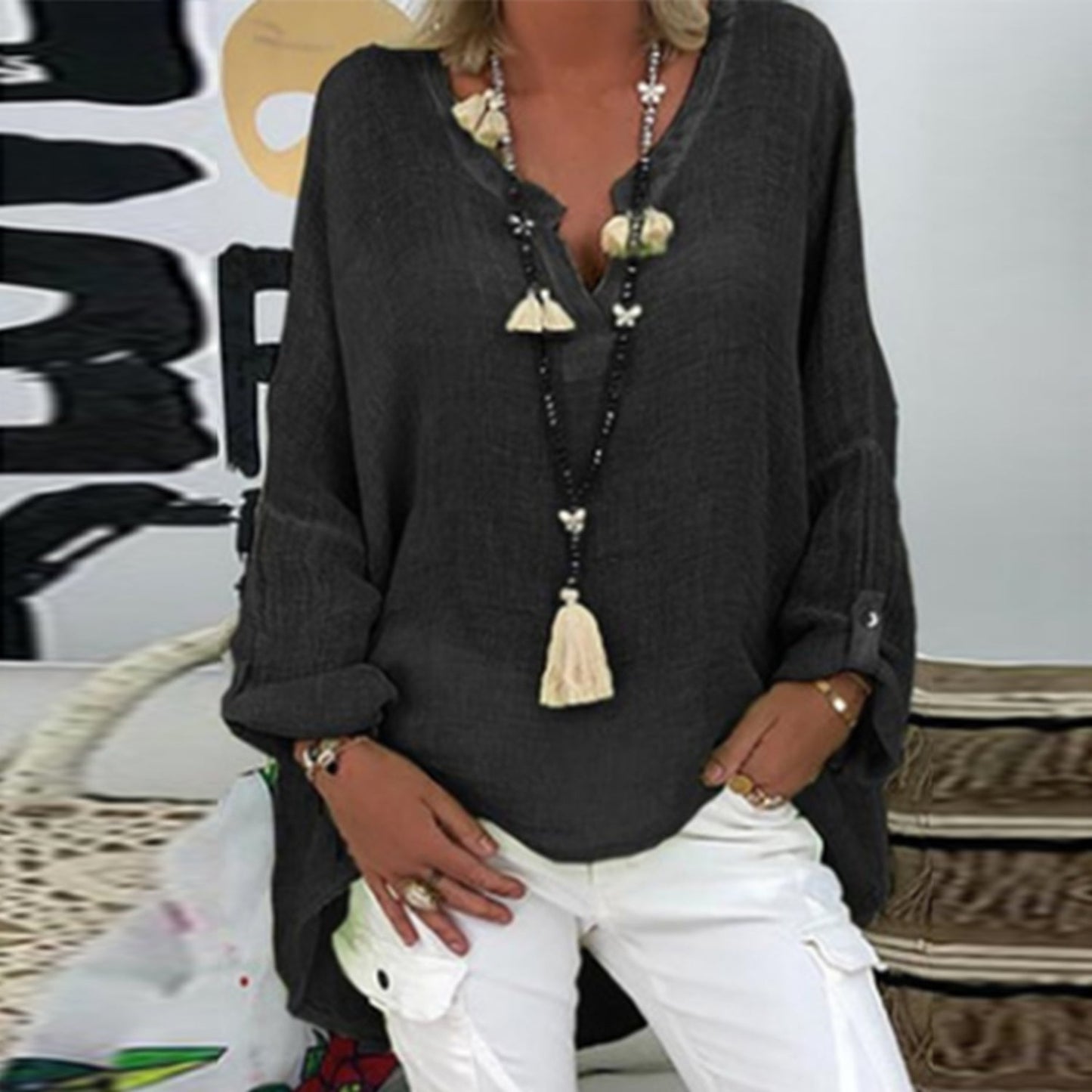 Mia – Elegante Blusa di Lino