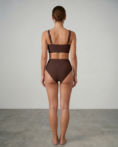 Milli Marcha | Bikini Sculpting a Vita Alta con Drappeggio Incrociato