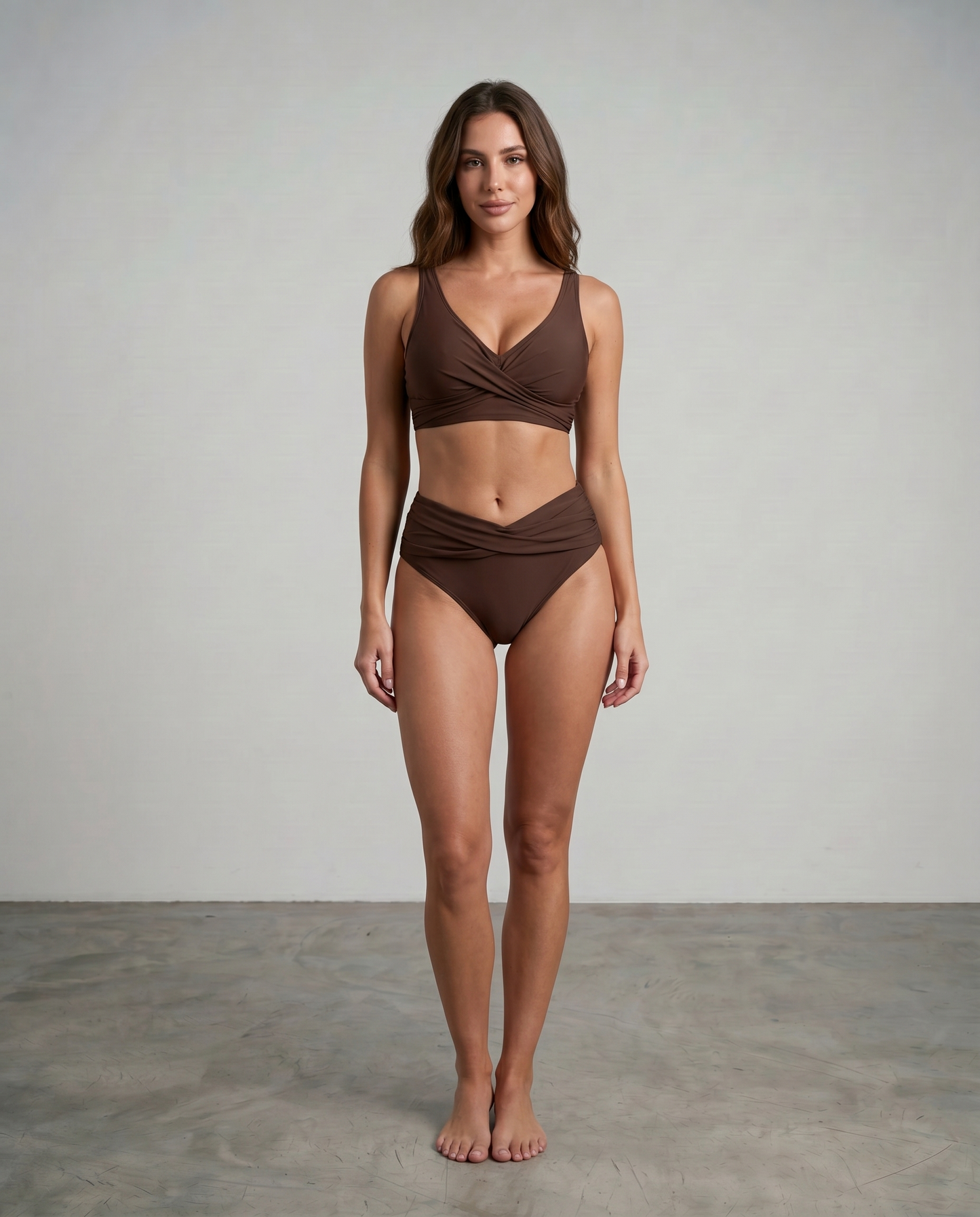 Milli Marcha | Bikini Sculpting a Vita Alta con Drappeggio Incrociato