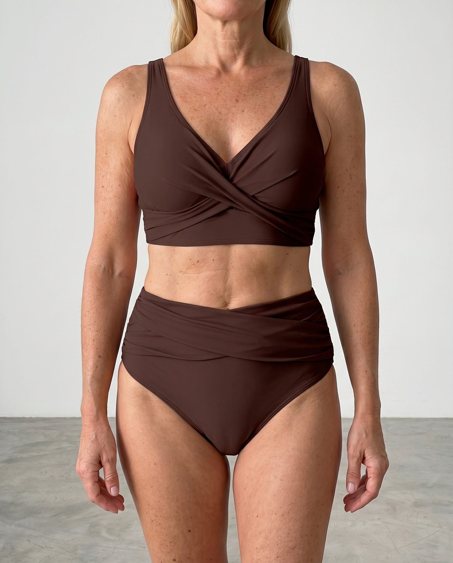 Milli Marcha | Bikini Sculpting a Vita Alta con Drappeggio Incrociato