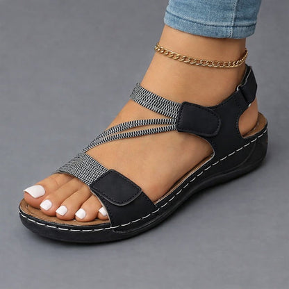 Women's Sandals with Adjustable Closure | Padded Footbed and Non-Slip Sole