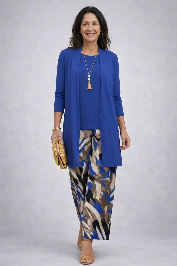 Carmen™ | Completo 3 Pezzi Elegante con Cardigan Lungo e Pantaloni