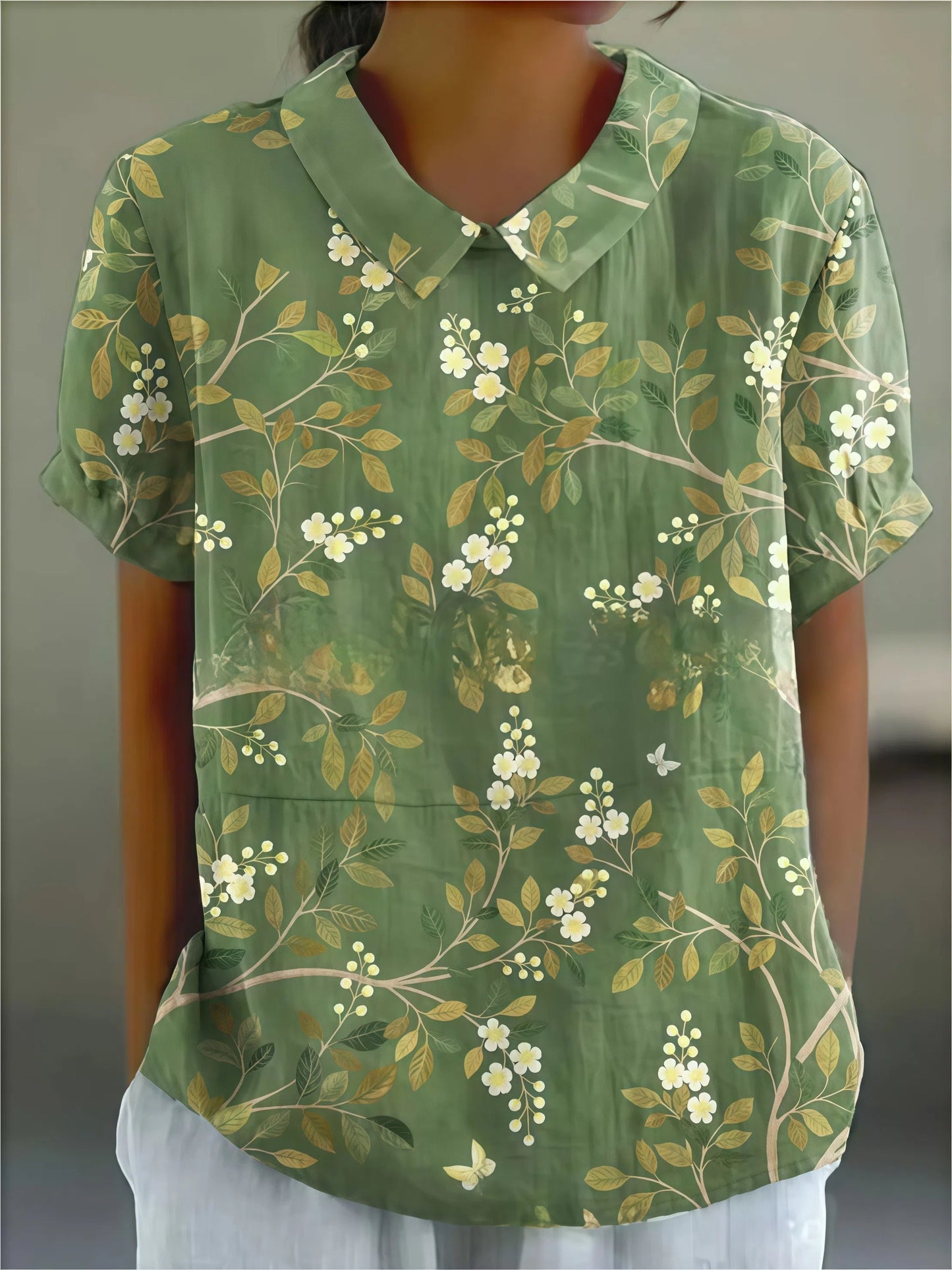 Alejandra - Camicia casual con motivo floreale