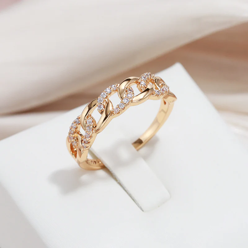 Anello d'oro "Maglia Chic"