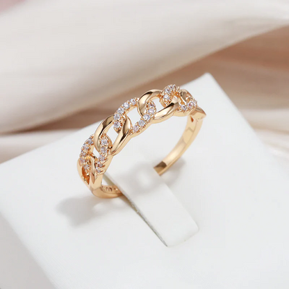 Anello d'oro "Maglia Chic"