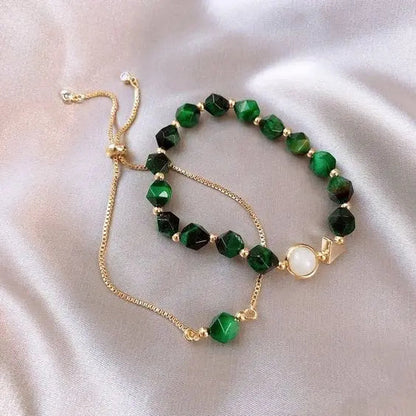Elegant Green Bracelets Set