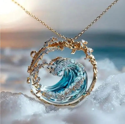 Necklace with "Ocean's Promise" pendant