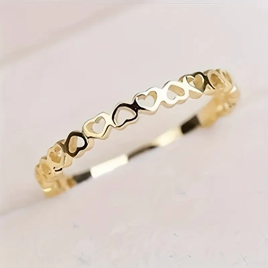 Anello Cuori Dorati