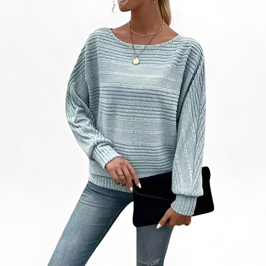 Eleanore - Maglione a righe casual e ampio per donne 