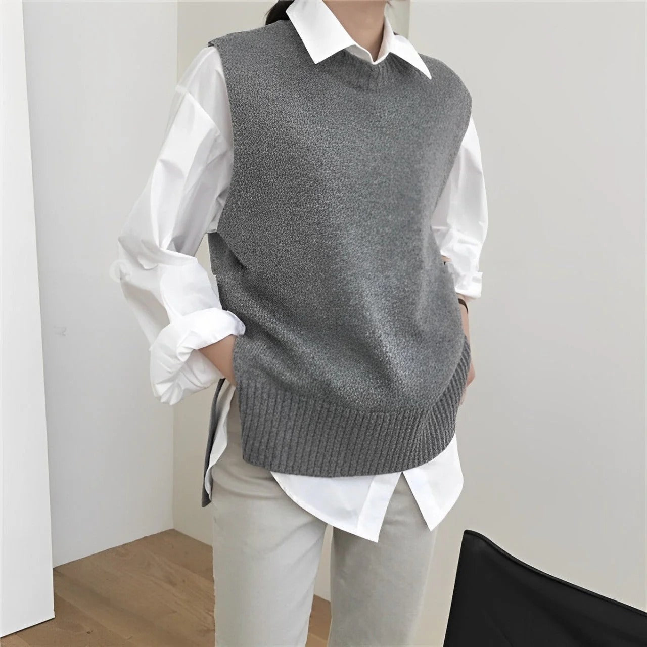Emmeline - Elegante maglione senza maniche ampio per le donne