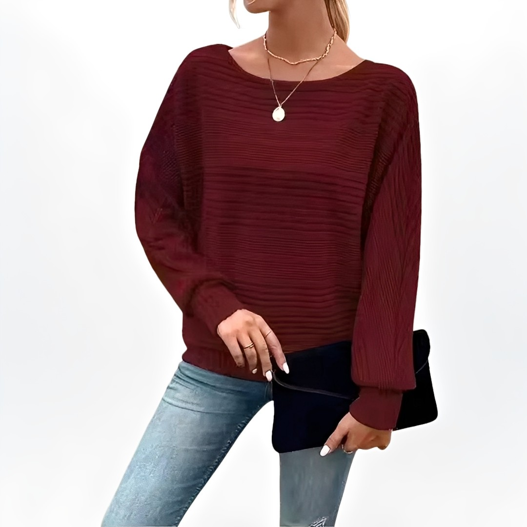 Eleanore - Maglione a righe casual e ampio per donne 