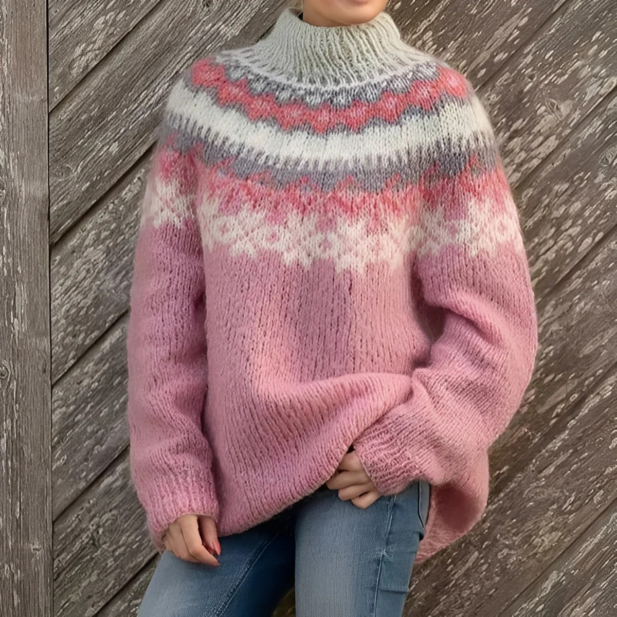 Arline - Pullover jacquard in stile islandese per donne