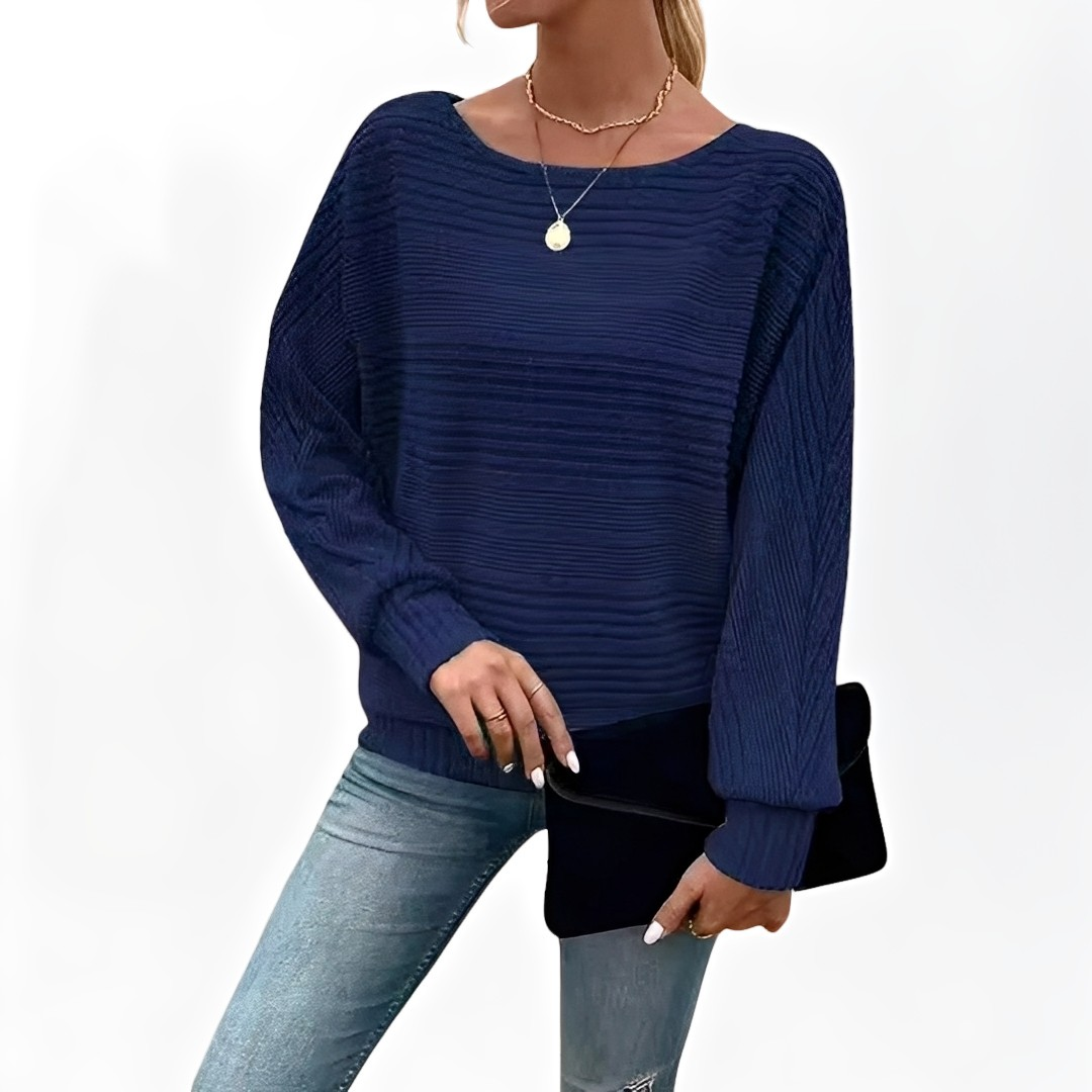 Eleanore - Maglione a righe casual e ampio per donne 