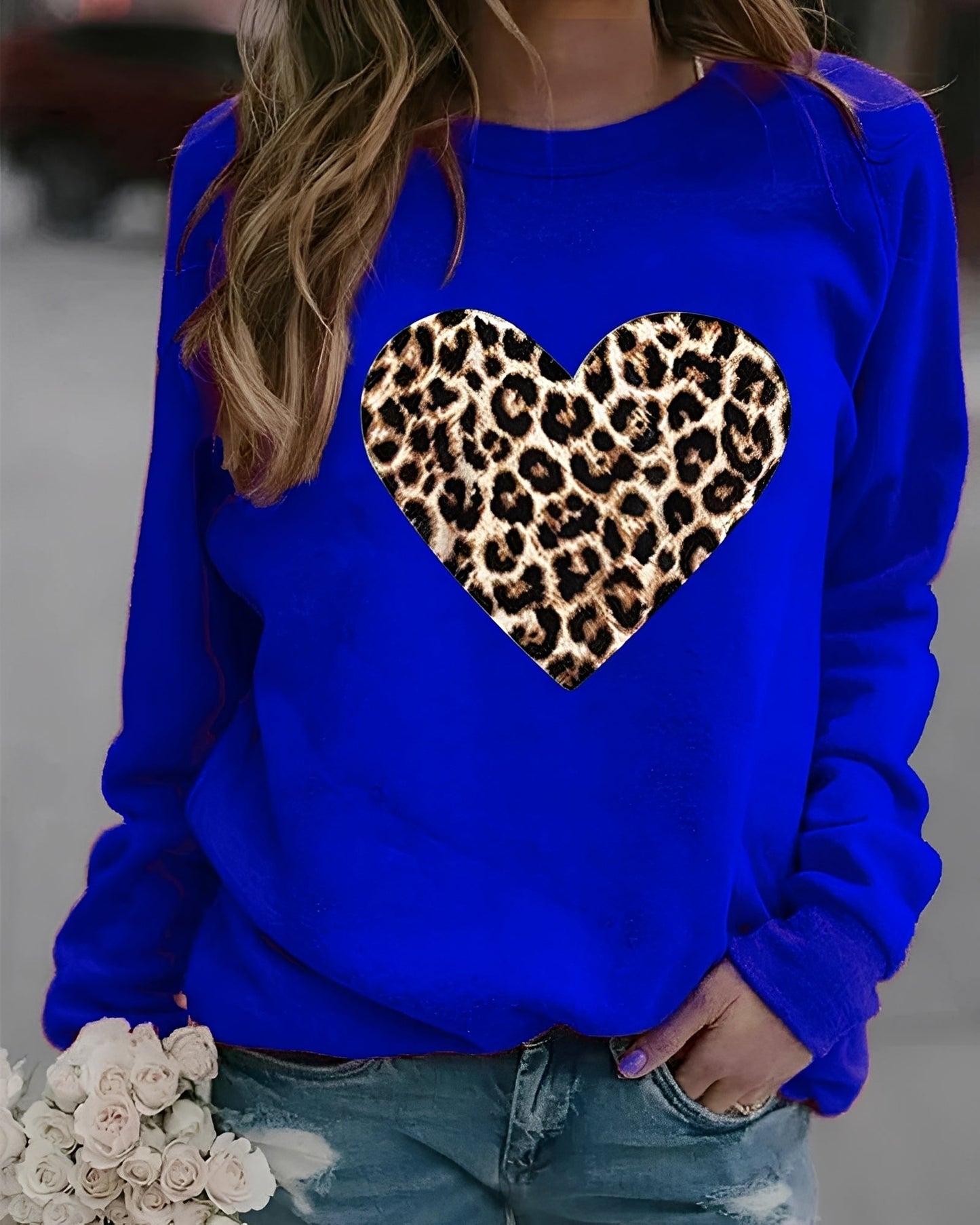 Daniella - Maglione casual con motivo a cuore per donne 