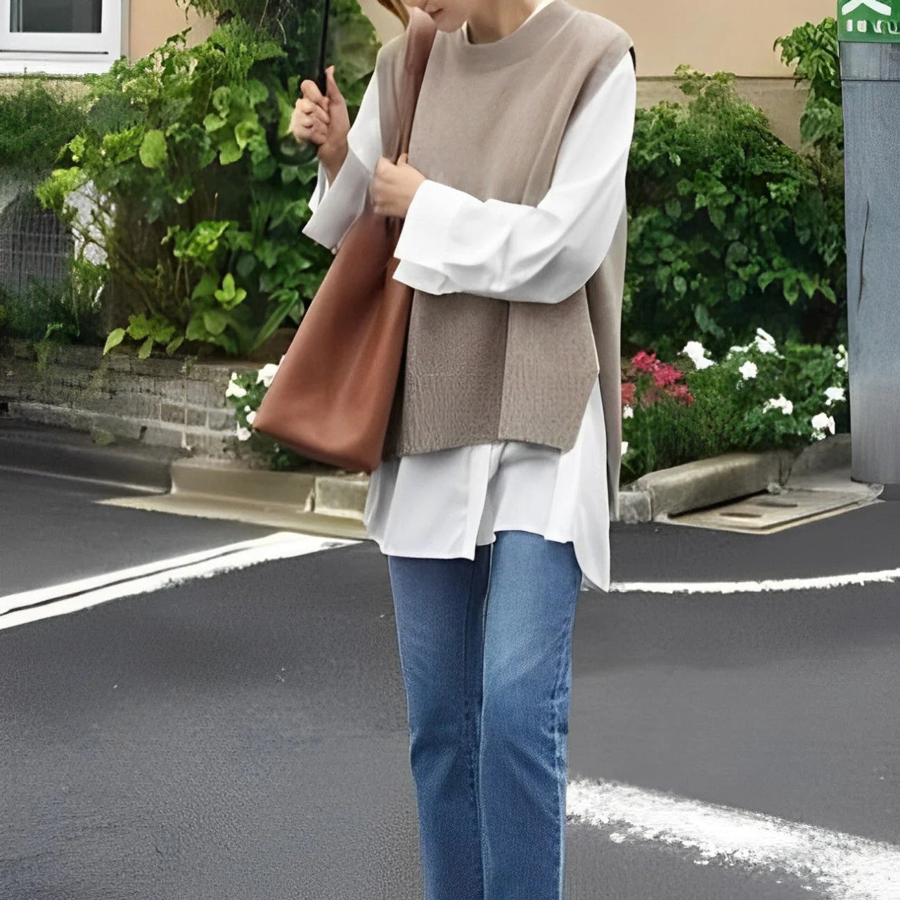 Emmeline - Elegante maglione senza maniche ampio per le donne