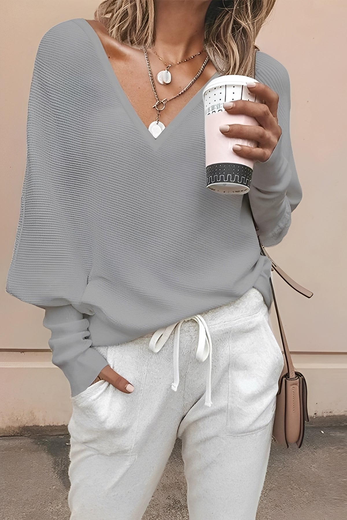 Regena - Camicetta a maniche lunghe rilassata per donne