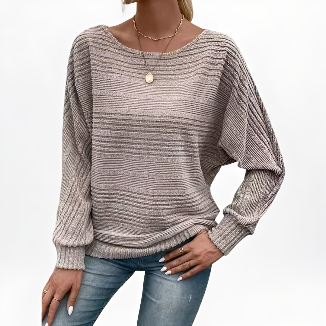 Eleanore - Maglione a righe casual e ampio per donne 
