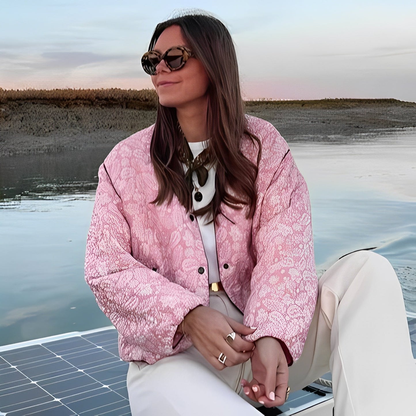 Katelyn - Giacca trapuntata patchwork casual per donne 