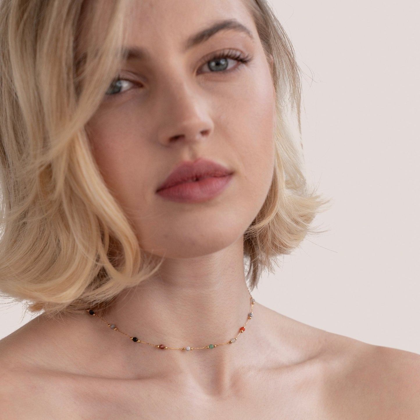 Minimal Necklace with Stone
