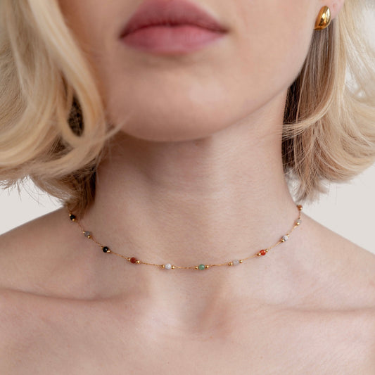 Collana Minimal con Pietra