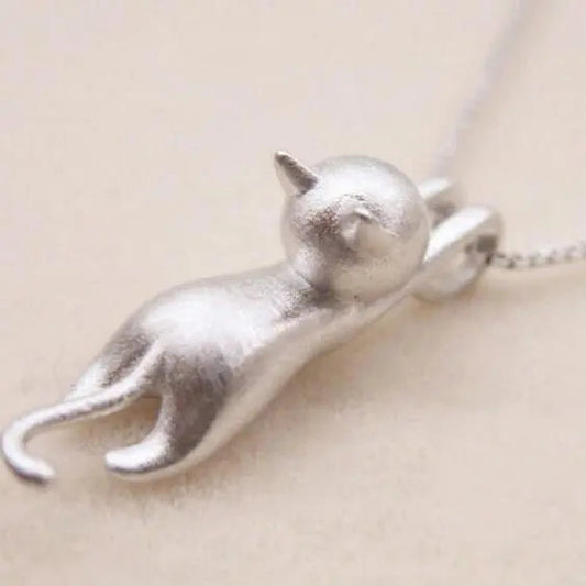 Collana Giocosa con Gattino in Argento 925