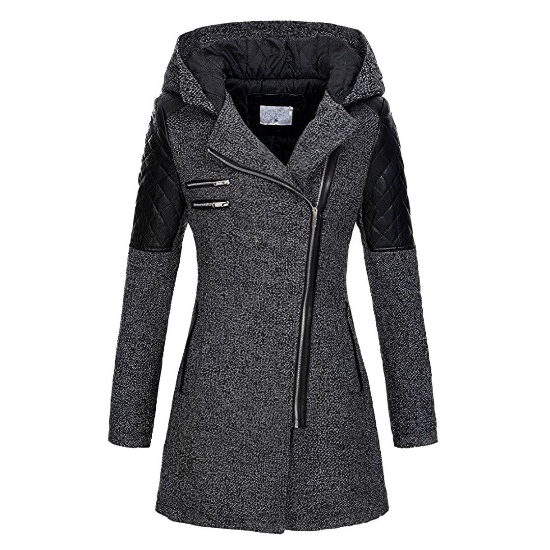 Chasity - Elegante cappotto caldo con cappuccio per le donne