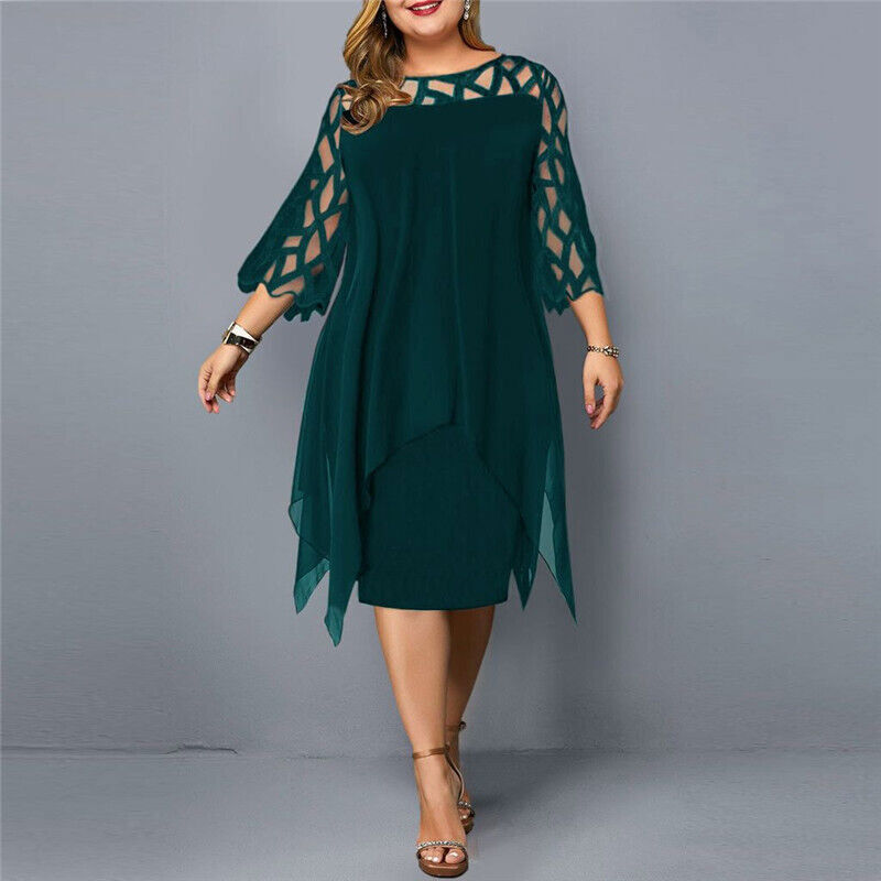 Savanna - Abito in chiffon taglia pus per donne 