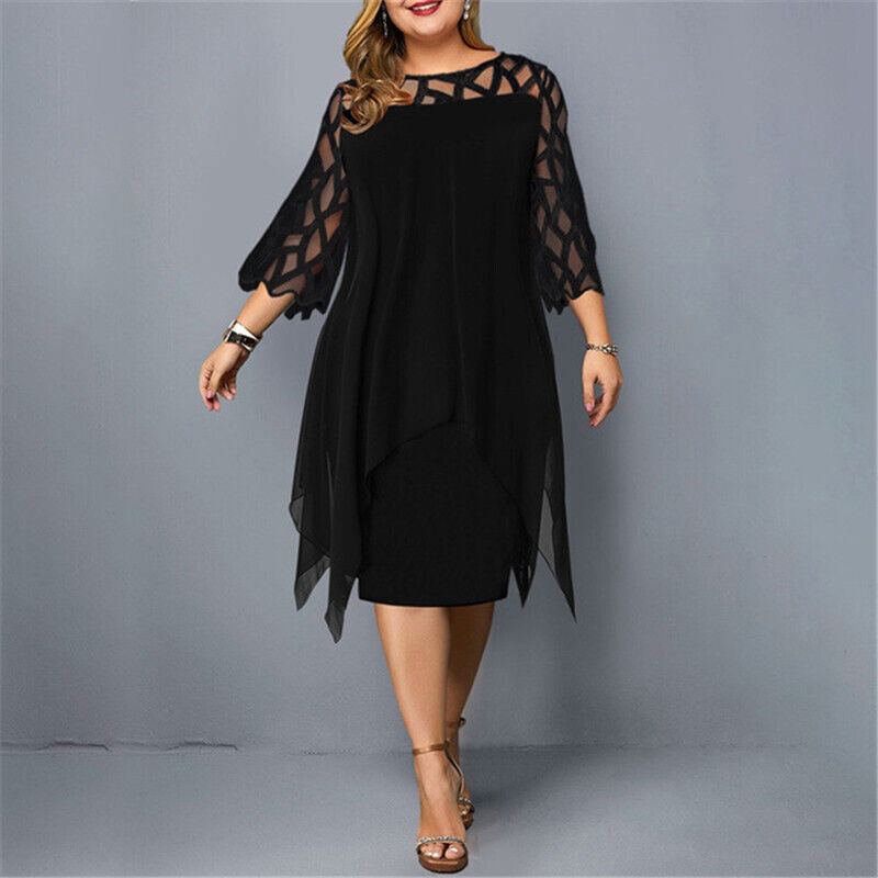 Savanna - Abito in chiffon taglia pus per donne 