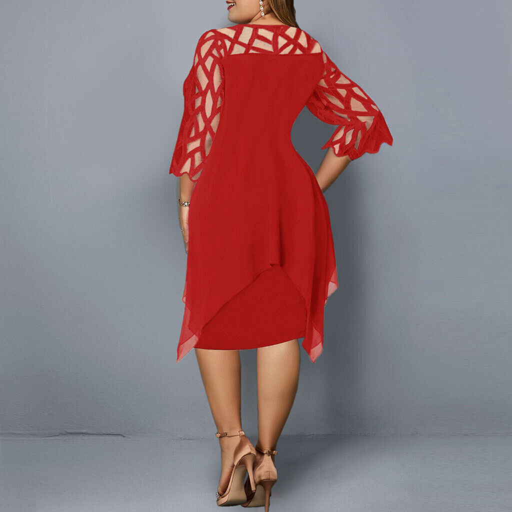Savanna - Abito in chiffon taglia pus per donne 